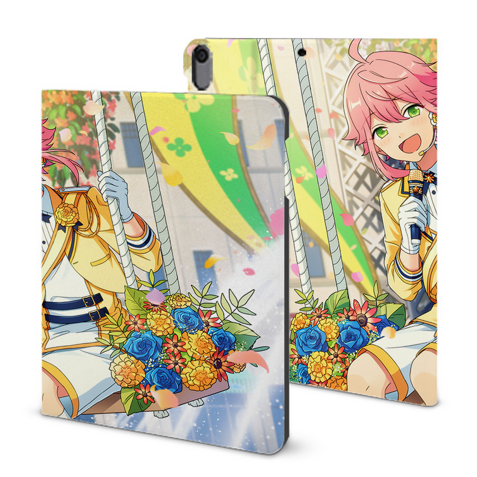 （画像用） あんさんぶるスターズ! Ensemble Stars IPad ケース ブック型 PUレザー TPU 耐衝撃 軽量 薄型 ペン収納なし 全面保護 IPad 各モデル対応